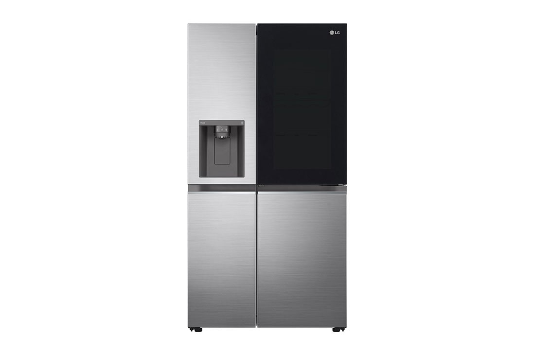 LG InstaView Door-in-Door™ Side-by-Side frižider, DoorCooling⁺™ i ThinQ™ tehnologija, kapacitet 635L, GSXV80PZLE