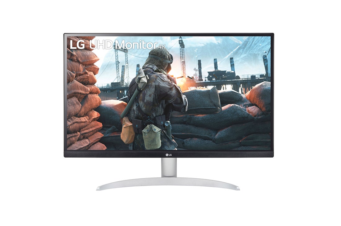 LG 27'' UHD 4K IPS monitor s VESA DisplayHDR™ 400 i AMD FreeSync™, prikaz spreda, 27UP650P-W