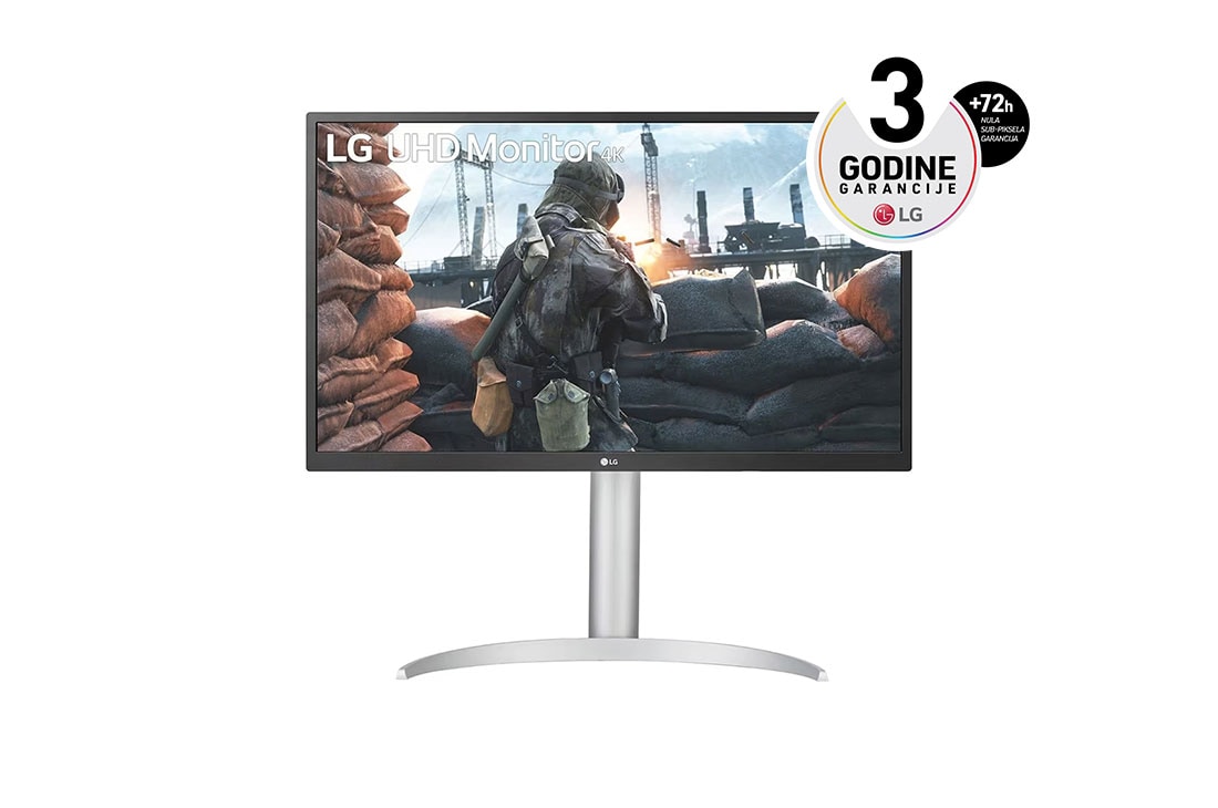 LG 27” UltraFine™ 16:9 4K monitor , prikaz spreda, 27UP550P-W