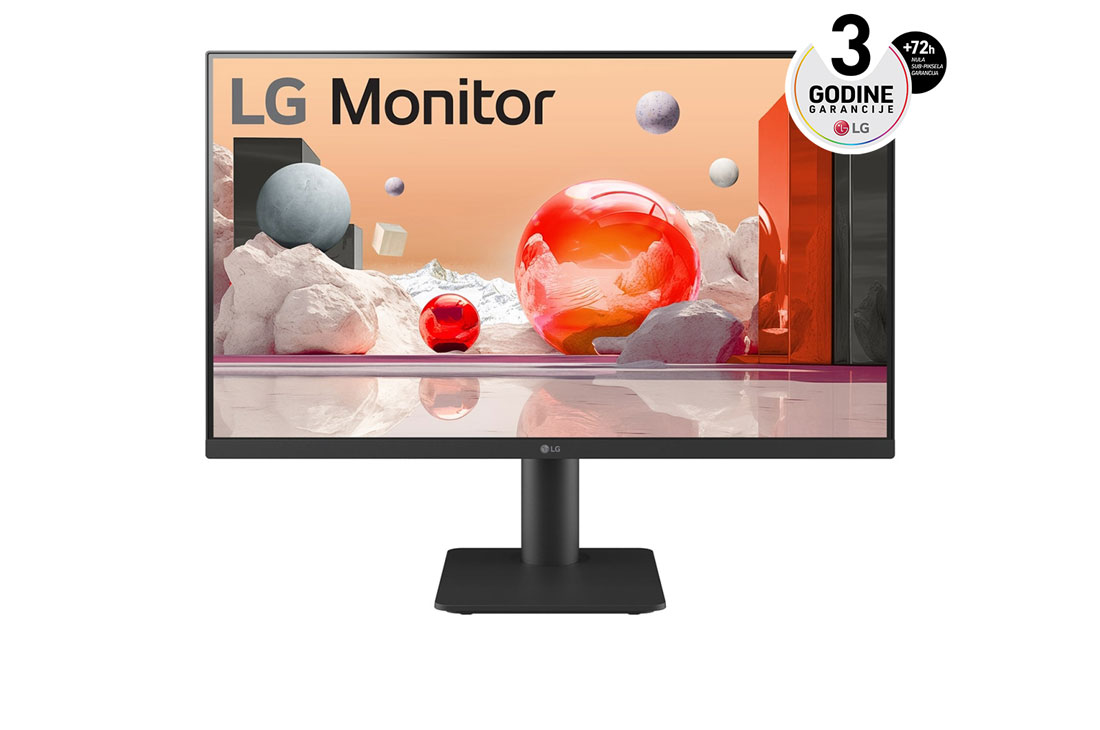 LG 27'' Full HD IPS monitor sa brzinom osvežavanja od 100 Hz, prednji prikaz, 27MS550-B