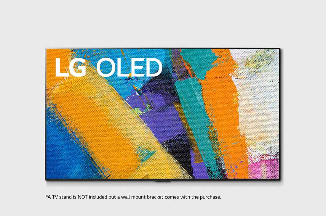 LG 77'' (196 cm) 4K HDR Smart OLED TV, Frontalni prikaz televizora sa slikom na ekranu, OLED77GX3LA