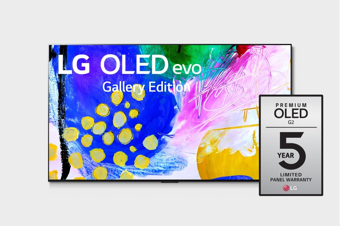 LG 55'' (139 cm) 4K HDR Smart OLED TV, Prikaz spreda uz LG OLED evo Gallery Edition na ekranu, OLED55G23LA