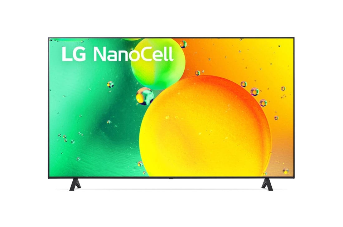 LG NanoCell 43'' NANO75 4K TV, Front view with product logo, 43NANO753QC