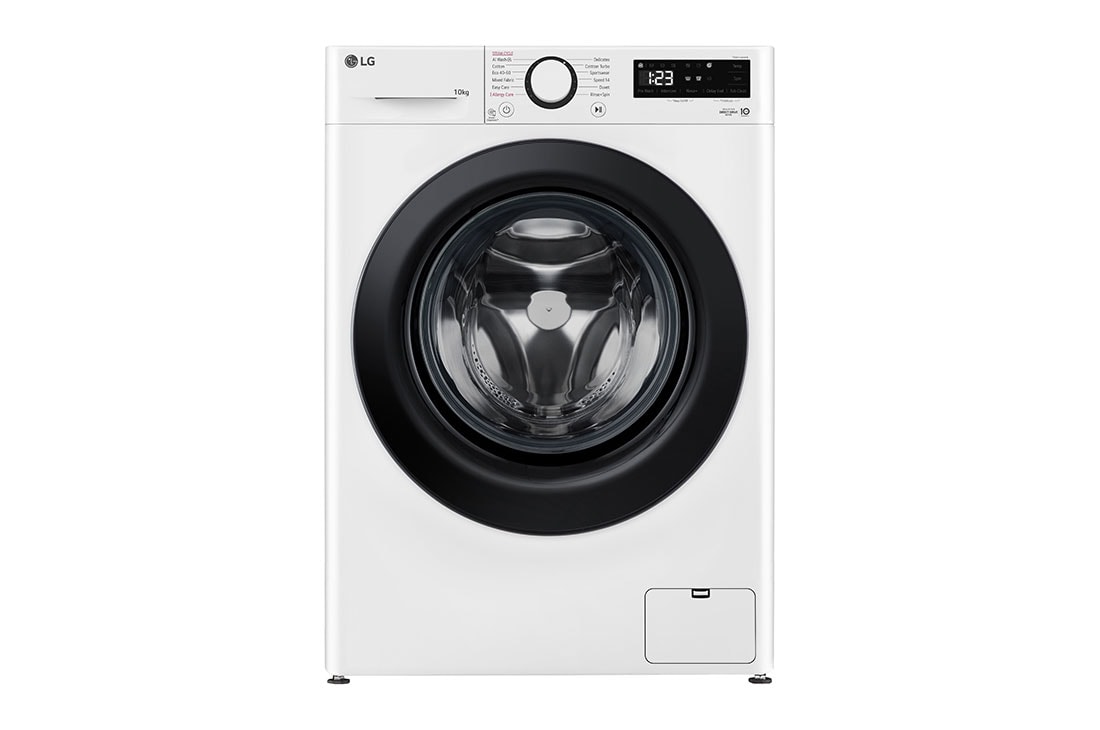 LG 10 kg, max. 1400 obrtaja/min., Mašina za pranje veša sa parom, AI DD™ tehnologija, front view, F4WR510SBW