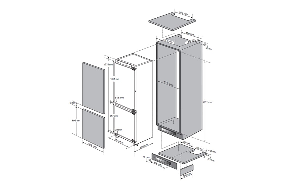 Lg gr n266lld размеры дверей