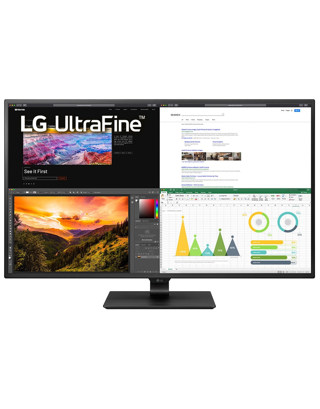 Монитор LG 43UN700-B. Описание продукта на официальном сайте производителя.  Особенности, технические характеристики, обзоры, фото продукта. Где купить  — LG Россия