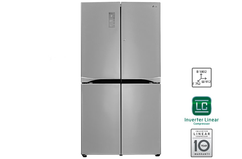 LG Многодверный холодильник LG c системой «Total No Frost», GR-M24FWCVM