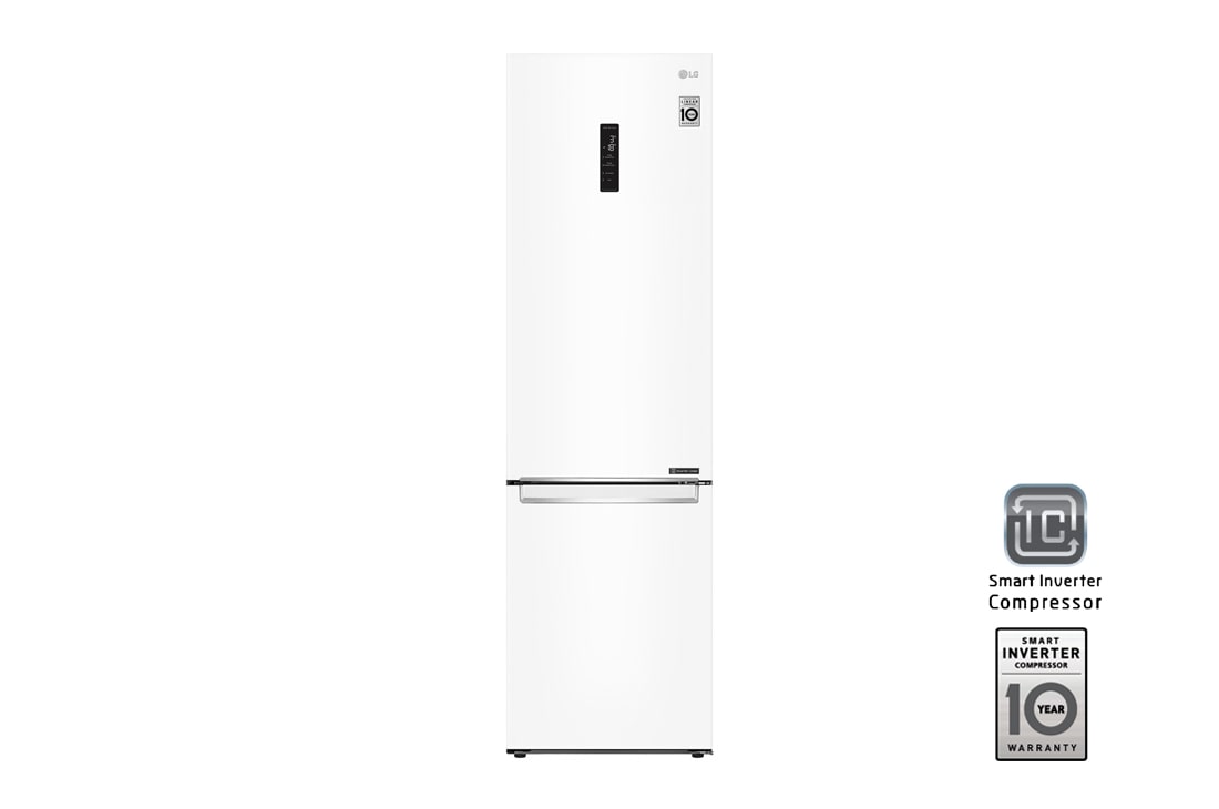 LG Холодильник LG GA-B509SQKL с технологией DoorCooling⁺ сенсорным дисплеем на 419 л | Белый | Total No Frost, GA-B509SQKL