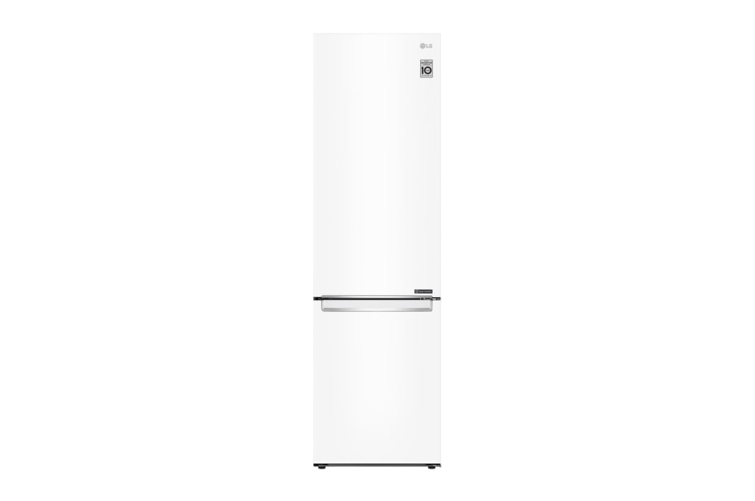LG 384 л, Холодильник LG DoorCooling+ с нижней морозильной камерой, Смарт Инверторный компрессор, Front view, GC-B509SQCL