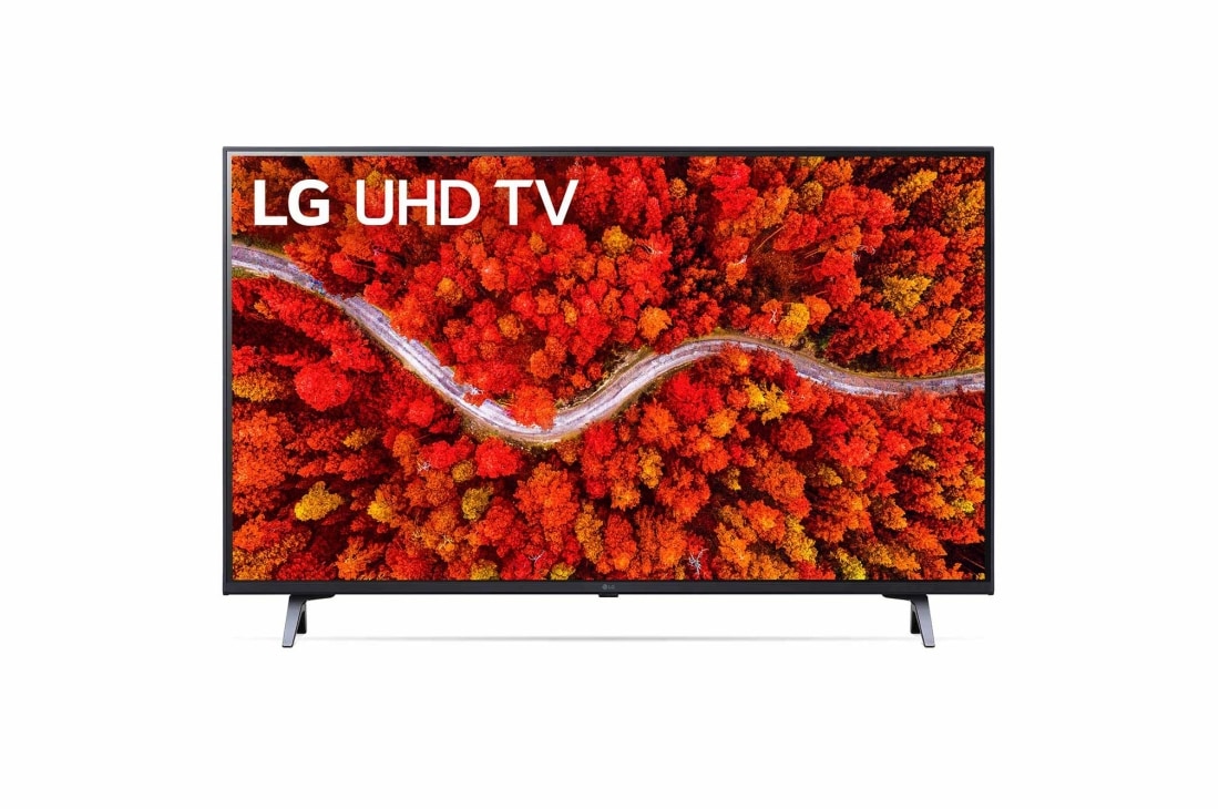 LG 4K UHD телевизор LG 43'', Вид телевизора LG UHD спереди, 43UP80006LA