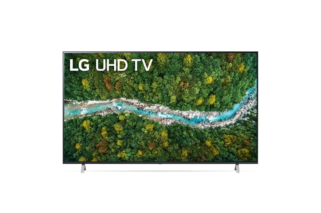 LG 4K UHD телевизор 70'' LG 70UP77506LA, Вид телевизора LG UHD спереди, 70UP77506LA