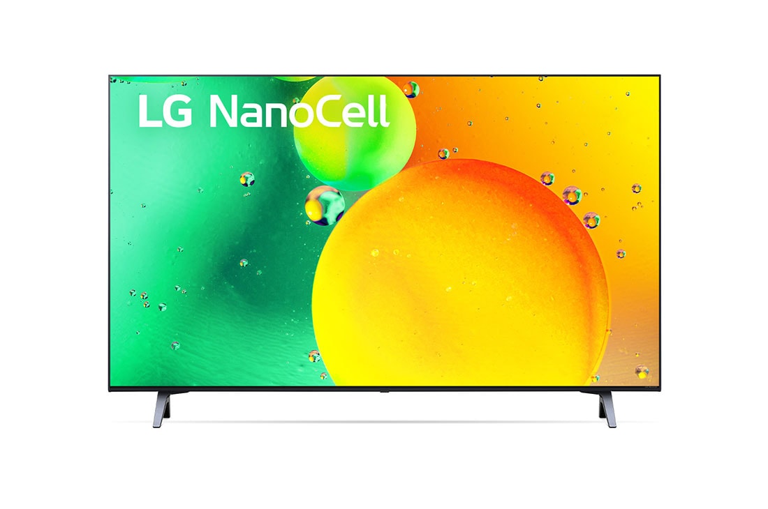 LG 4K NanoCell телевизор 43'' LG 43NANO756QA, Вид телевизора LG NanoCell спереди, 43NANO756QA