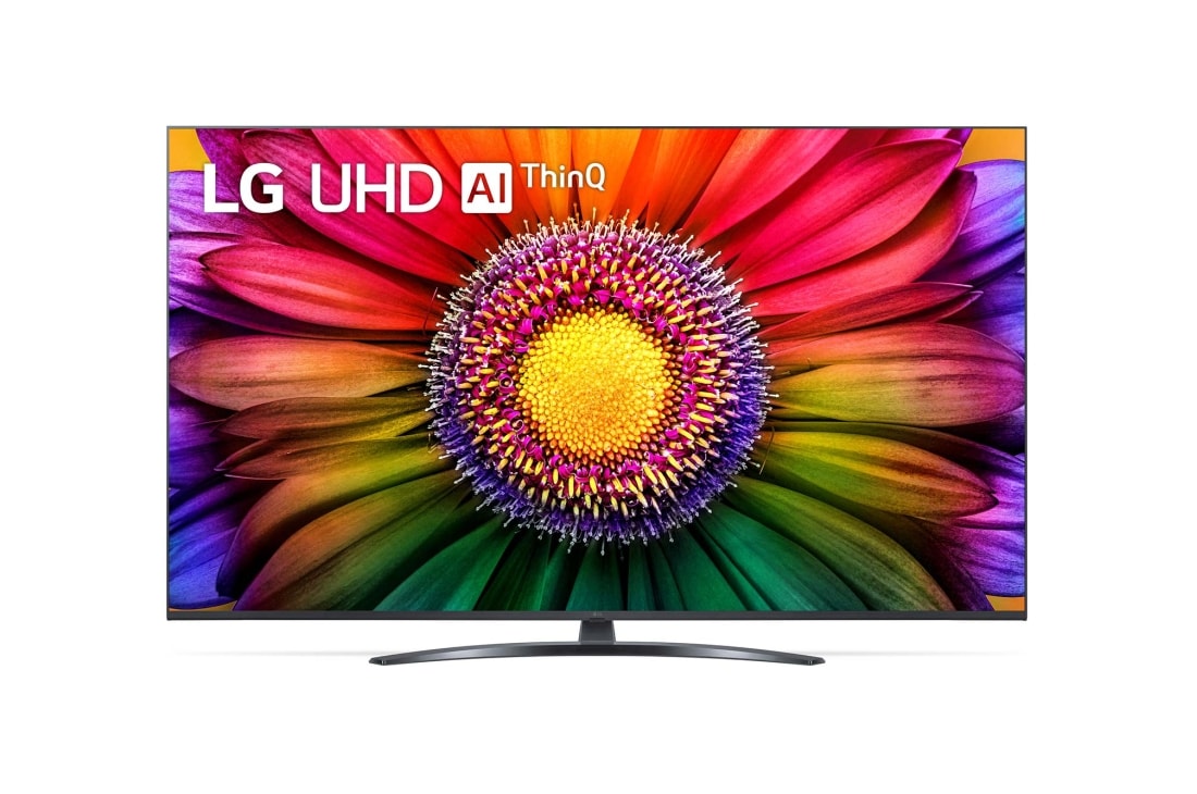 LG 4K Smart UHD телевизор 65'' LG UR81009, Вид телевизора LG UHD спереди, 65UR81009LK