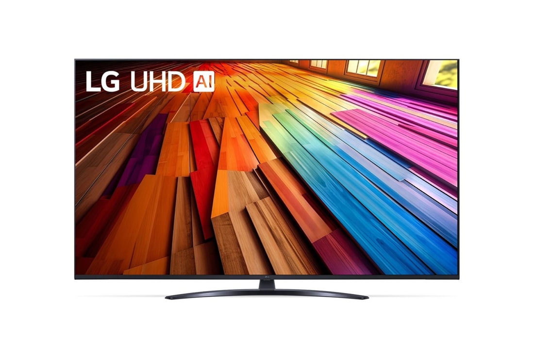 LG Телевизор Smart TV LG UHD AI UT81 4K 50'', Вид спереди на телевизор LG UHD TV, 50UT81006LA