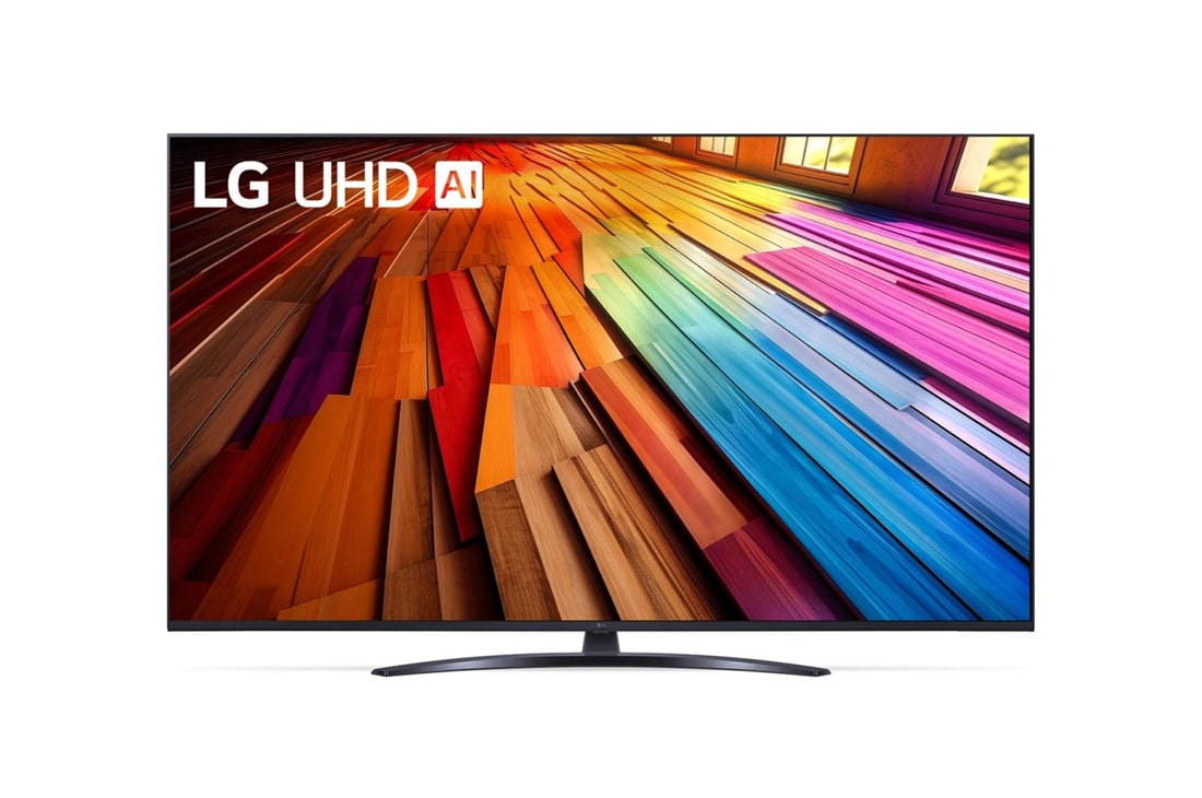 LG Телевизор Smart TV LG UHD AI UT81 4K 55'', Вид спереди на телевизор LG UHD TV, 55UT81006LA