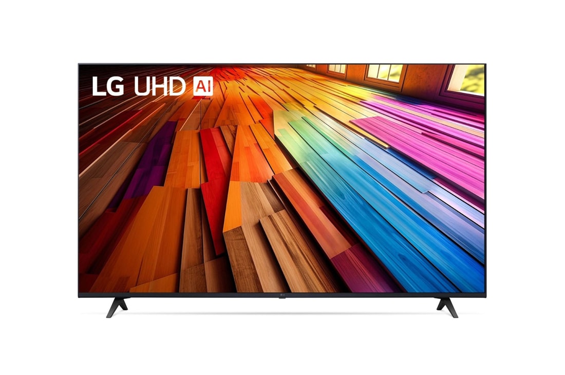 LG Телевизор Smart TV LG UHD AI UT80 4K 55'', Вид спереди на телевизор LG UHD TV, 55UT80006LA