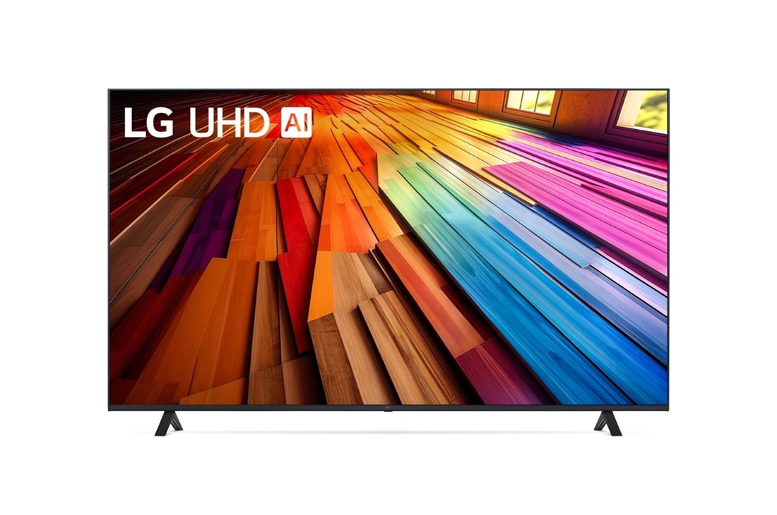 LG Телевизор Smart TV LG UHD AI UT80 4K 75'',   Вид спереди на телевизор LG UHD TV, 75UT80006LA