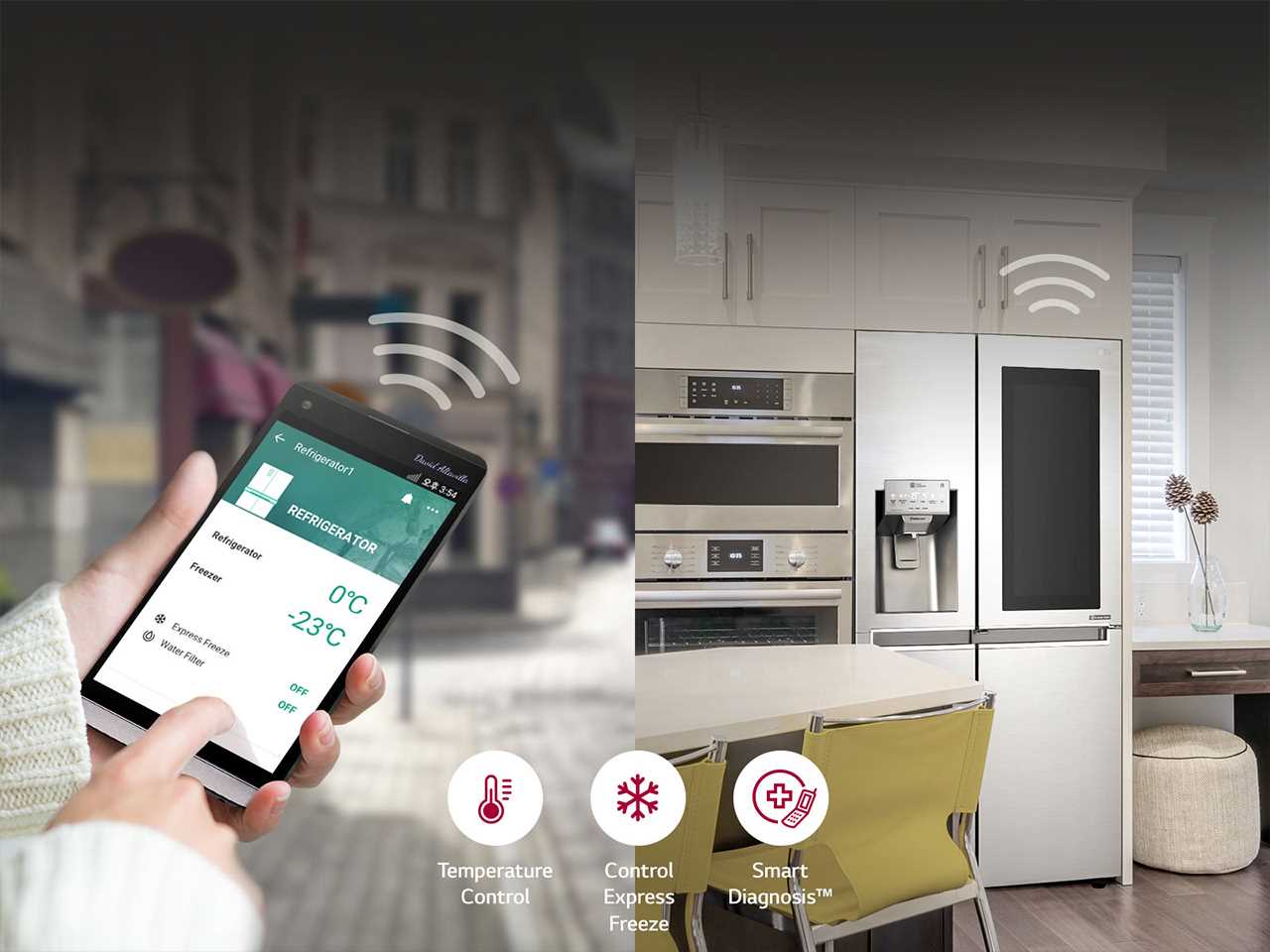 Управляйте вашим холодильником LG Instaview через приложение ThinQ