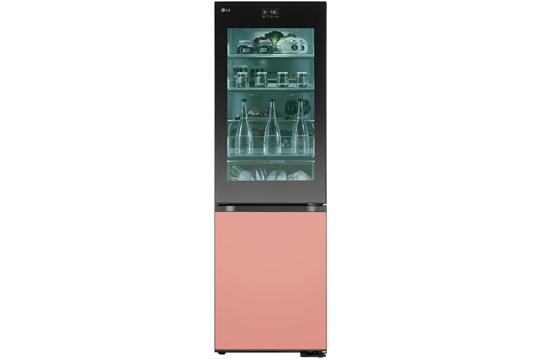 LG  Kombinovaná chladnička LG | D | 352 l | InstaView™ | MoodUP™, Front_On_LED_Food, GBG719MDNN