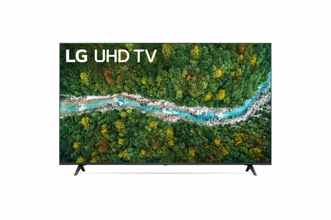 LG 65'' LG UHD 4K TV, webOS Smart TV, Pohľad spredu na televízor LG UHD TV, 65UP77003LB