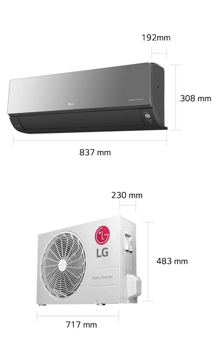 CLIMATISEUR LG INVERTER DUALCOOL E-LOOK D12TGH-UTU 12000 BTU CHAUD & FROID