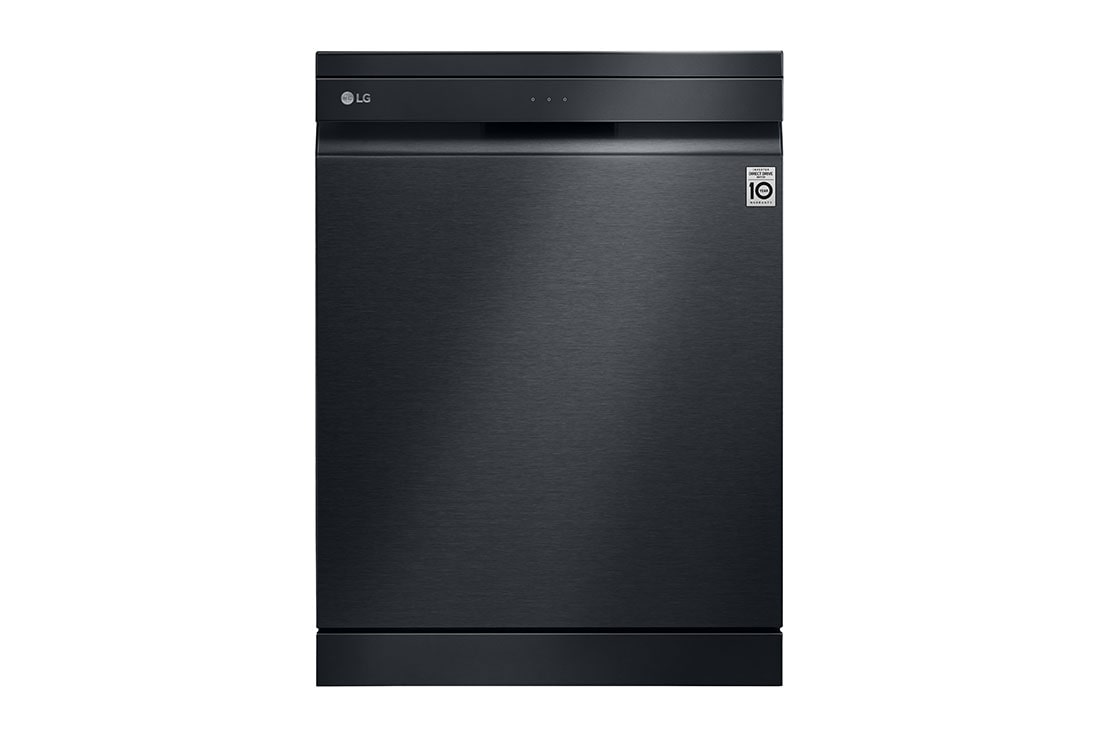 LG Lave-vaisselle LG QuadWash™ Steam, Noir pour 14 personnes, Front view, DFC335HM