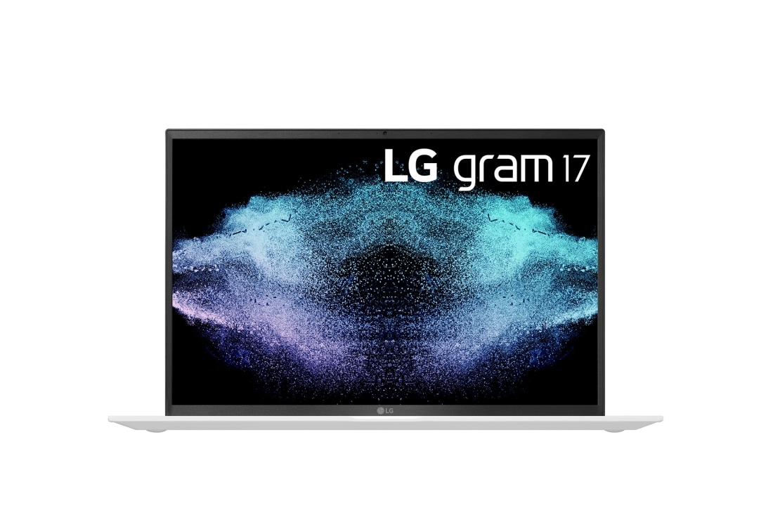 LG gram 17” 輕贏隨型 極致輕薄筆電 – 冰雪白 (i5), 正視圖, 17Z90P-G