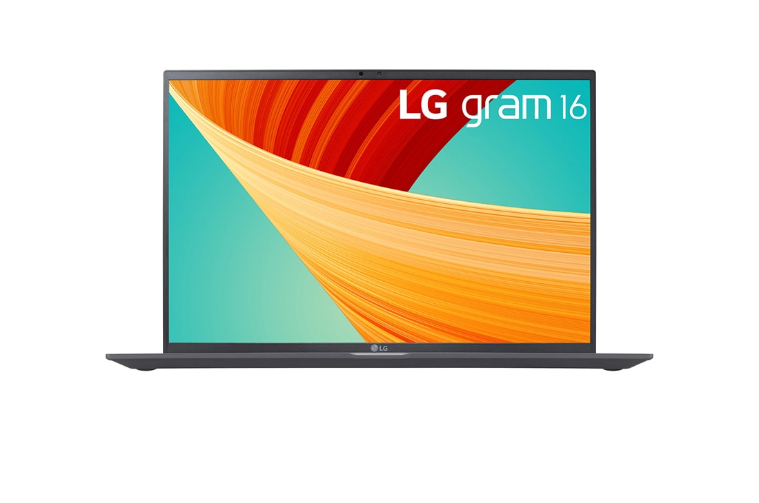 LG gram 16'' Windows 11 Home 輕贏隨型 極致輕薄筆電 - 沉靜灰 (第 13 代 Intel<sup>®</sup> Core i5 Evo), 正視圖 (B面), 16Z90R-G