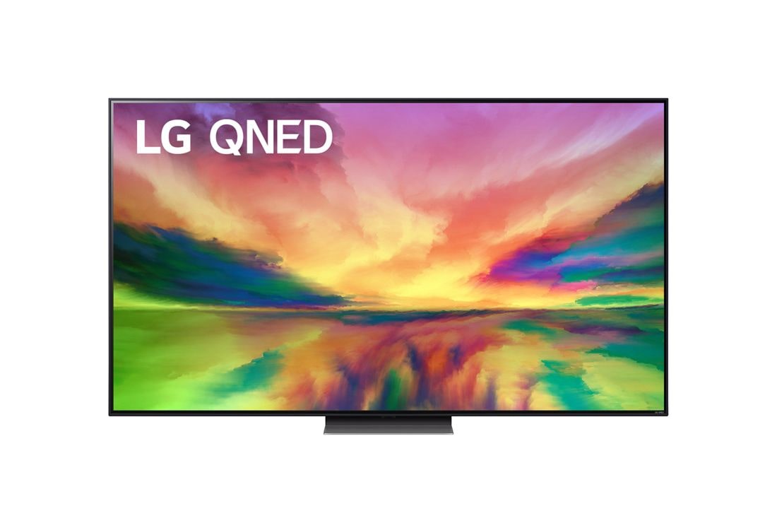 LG QNED 4K AI 語音物聯網智慧電視/75吋 (可壁掛)/2023, 帶填充影像和產品標誌的 LG QNED 電視前視圖, 75QNED81SRA