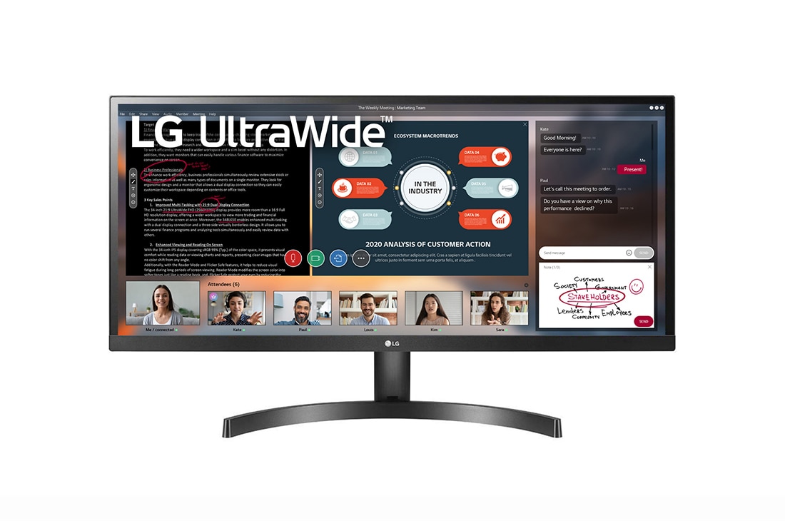 LG 29'' UW-FHD 21:9 UltraWide™ HDR 10多工電競螢幕, 29WL500-B