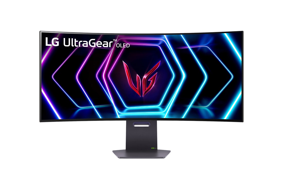 LG 39'' UltraGear™ 21:9 WQHD OLED 240Hz 曲面電競螢幕, 正視圖, 39GS95QE-B