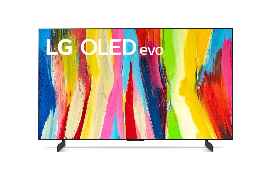 LG OLED evo C2極致系列 4K AI 物聯網智慧電視/42吋 (可壁掛), 正視圖, OLED42C2PSA