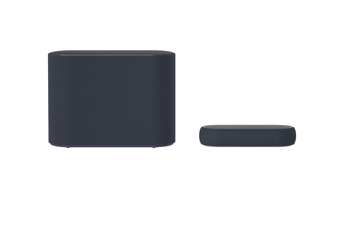 LG Soundbar QP5, 含低音喇叭的前視圖, QP5