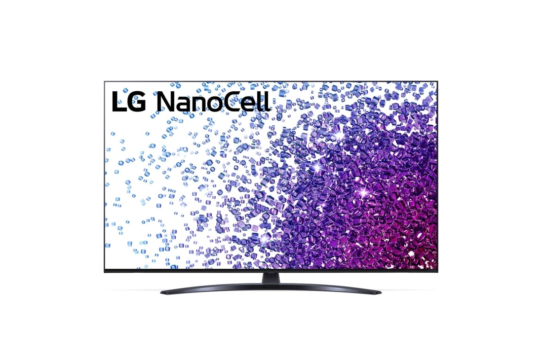 LG 一奈米 4K AI語音物聯網電視, LG NanoCell 一奈米4K電視的前視圖, 55NANO76SPA
