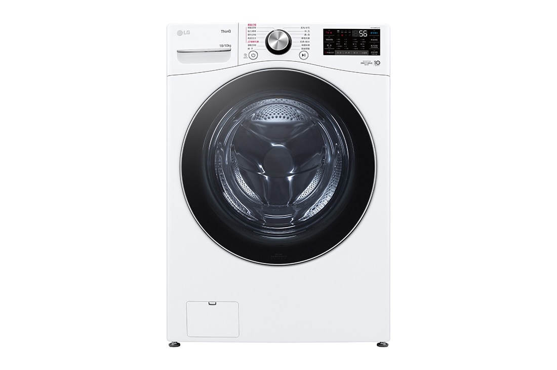 LG 蒸氣滾筒洗衣機 (蒸洗脫烘)｜18公斤｜WD-S18VDW (冰瓷白), Front, WD-S18VDW