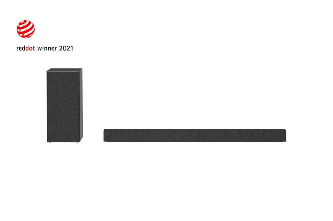 LG Саундбар LG SP7, Зображення виробу із сабвуфером, вид спереду, SP7