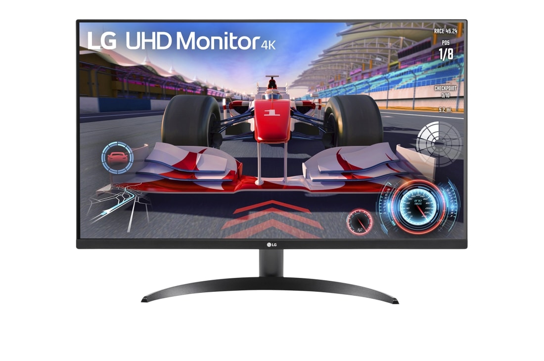 LG 31,5-дюймовий UHD 4K HDR монітор, вид спереду, 32UR500-B