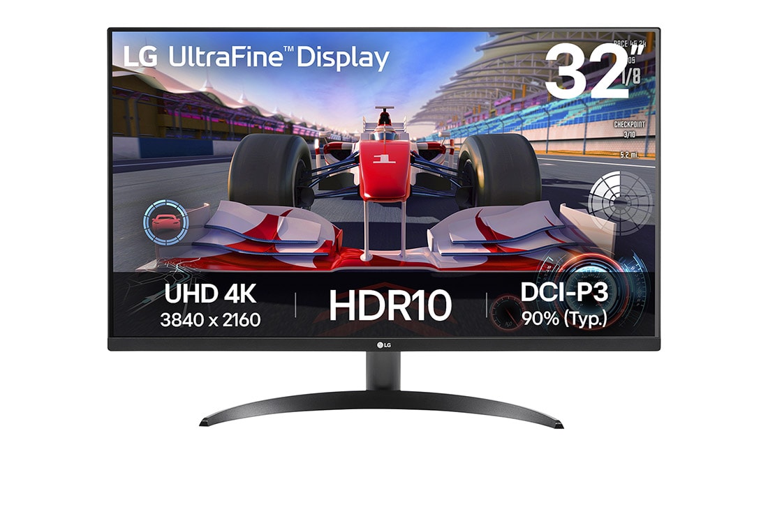 LG 31.5'' Монітор UltraFine 4K HDR, вид спереду, 32UR500K-B