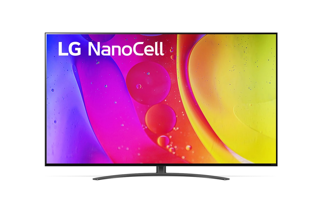 LG Телевізор LG NanoCell 82 | 50 дюймів | 4K | 2022, Вид спереду телевізора LG з технологією NanoCell, 50NANO826QB