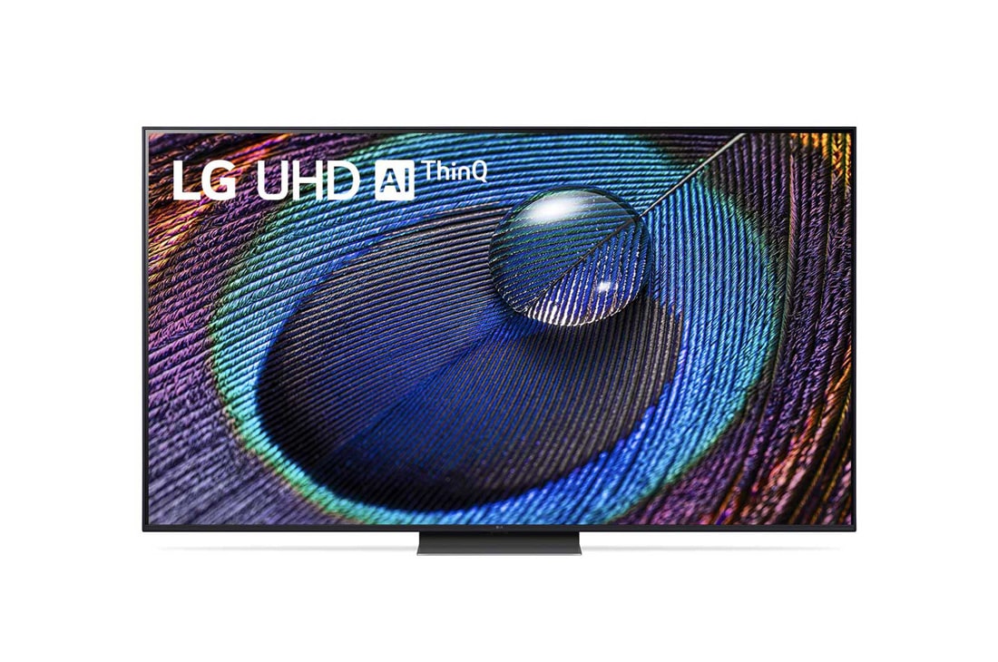 LG Телевізор LG UHD UR91 | 65 дюймів | 4K | 2023, Вид спереду телевізора LG UHD, 65UR91006LA