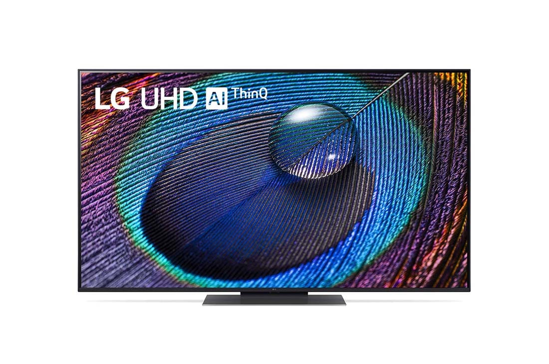 LG Телевізор LG UHD UR91 | 55 дюймів | 4K | 2023, Вид спереду телевізора LG UHD, 55UR91006LA