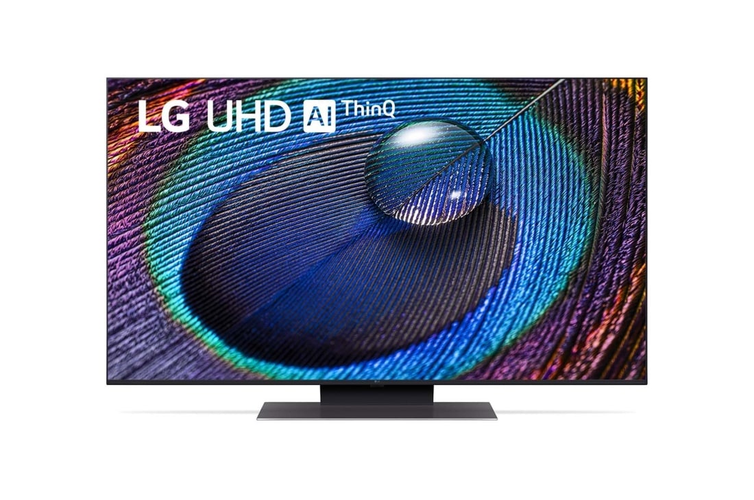 LG Телевізор LG UHD UR91 | 50 дюймів | 4K | 2023, Вид спереду телевізора LG UHD, 50UR91006LA