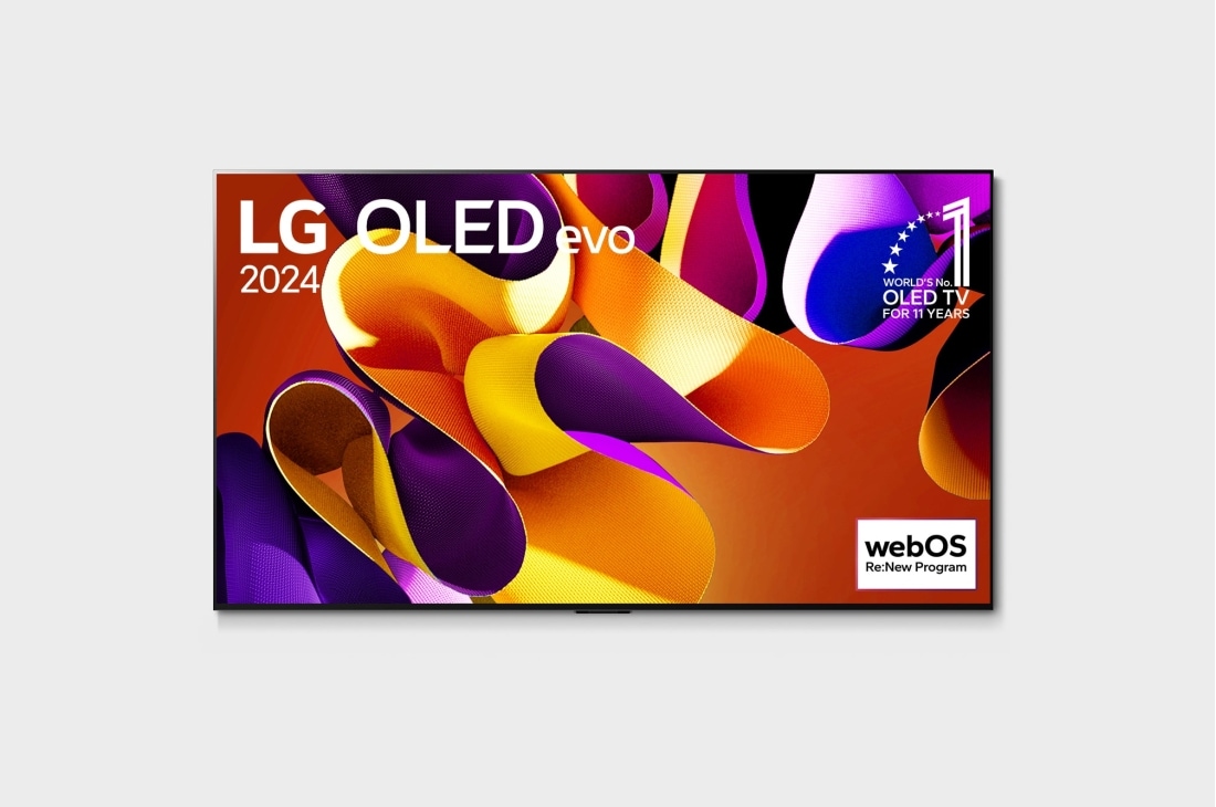LG Телевізор LG OLED evo G4 | 65  дюймів | 4K | 2024, Slightly-angled left-facing side view of LG OLED evo TV, OLED G4, OLED65G45LW