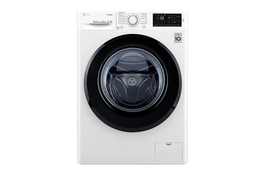LG Стандартна пральна машина, технологія 6 Motion™, прання парою SpaSteam™, LG ThinQ™ по NFC, 8 кг, F4J5TS6W