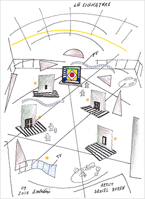 2018 LG SIGNATURE ARTWEEK floor plan design by Alessandro Mendini.