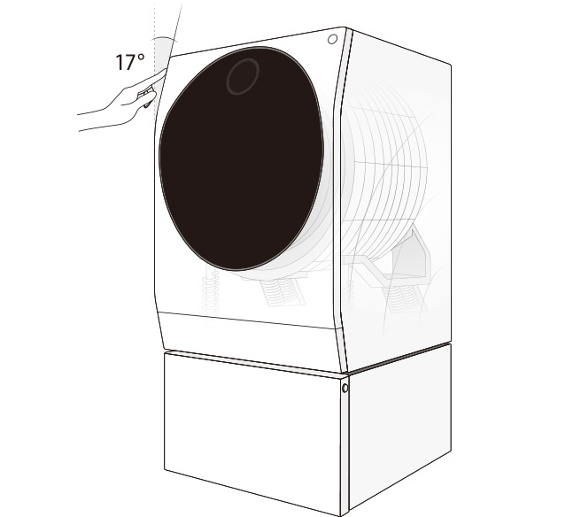 Image showing how ergonomically designed LG SIGNATURE Washing Machine is 