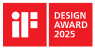 Badge labeled I.F. Design Award 2025.