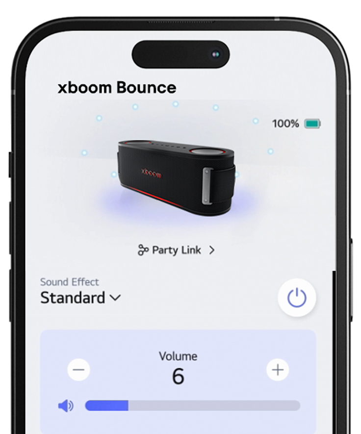 Smartphone displaying the LG ThinQ app interface