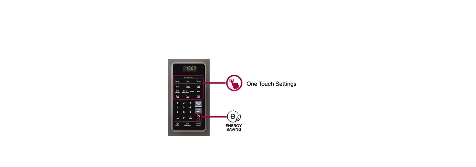 lg one touch control microwave