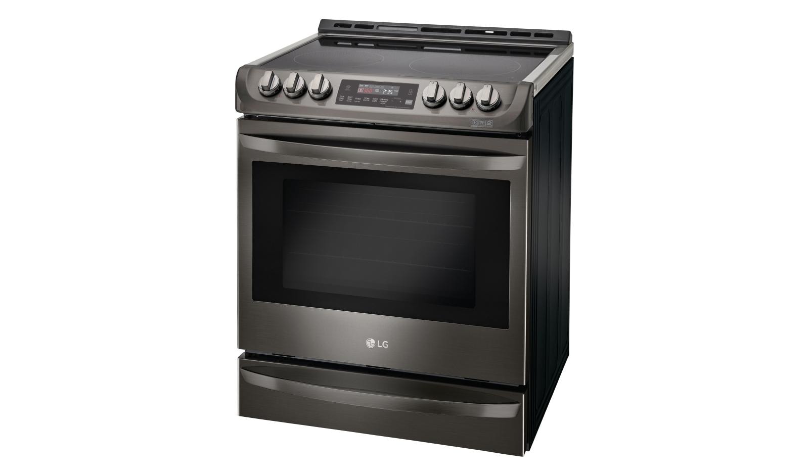 lg black electric range